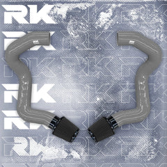 Kies-Motorsports Kies Motorsports BMW F90 M5 M8 / G30 2020+ M550i Front Mount Intakes Grey / Black Air Filter / M5/M8