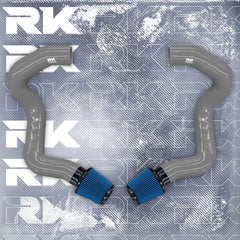 Kies-Motorsports Kies Motorsports BMW F90 M5 M8 / G30 2020+ M550i Front Mount Intakes Grey / Blue Air Filter / M5/M8