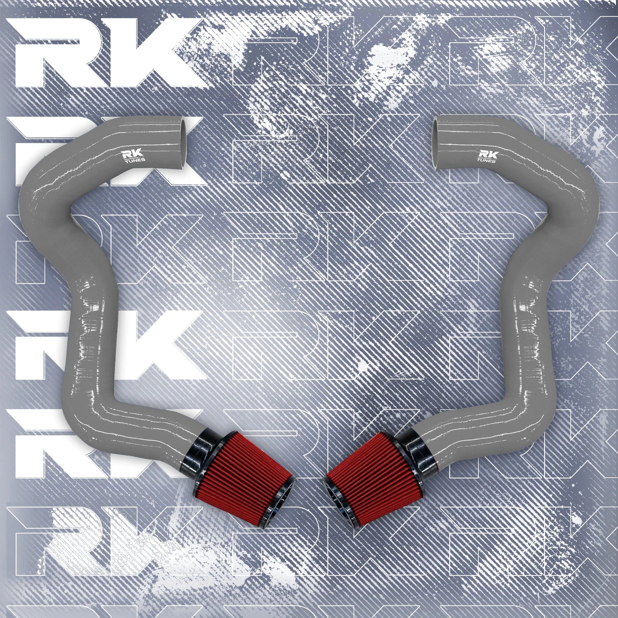 Kies-Motorsports Kies Motorsports BMW F90 M5 M8 / G30 2020+ M550i Front Mount Intakes Grey / Red Air Filter / M5/M8