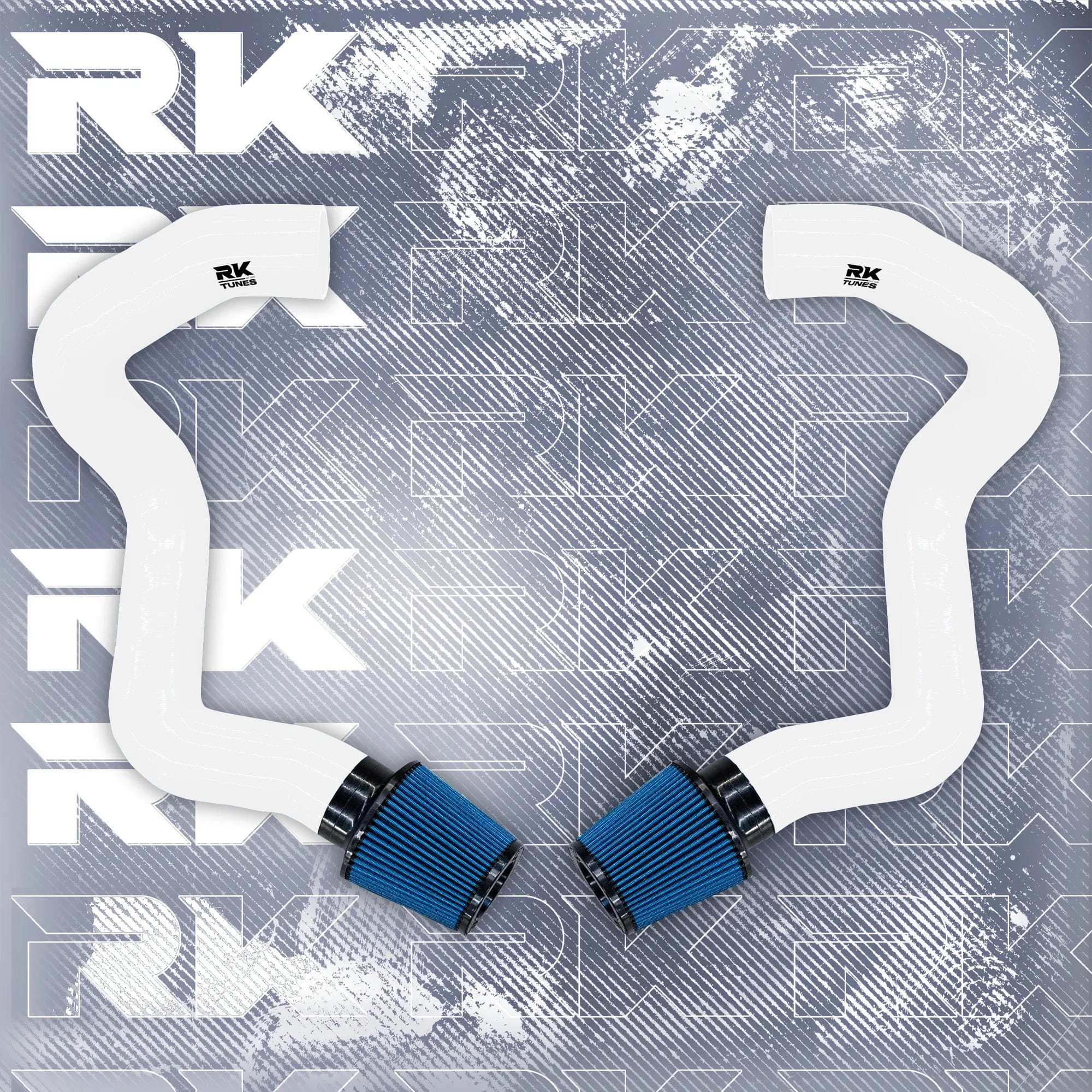 Kies-Motorsports Kies Motorsports BMW F90 M5 M8 / G30 2020+ M550i Front Mount Intakes White / Blue Air Filter / M5/M8