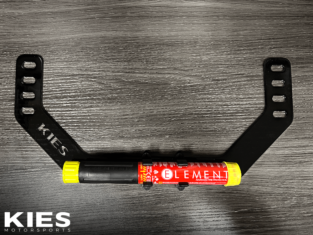 Kies-Motorsports Kies Motorsports Kies Motorsports BMW Fire Extinguisher Seat Mounts Gloss Black 6061 Aluminum / Please add an Element E50 Extinguisher