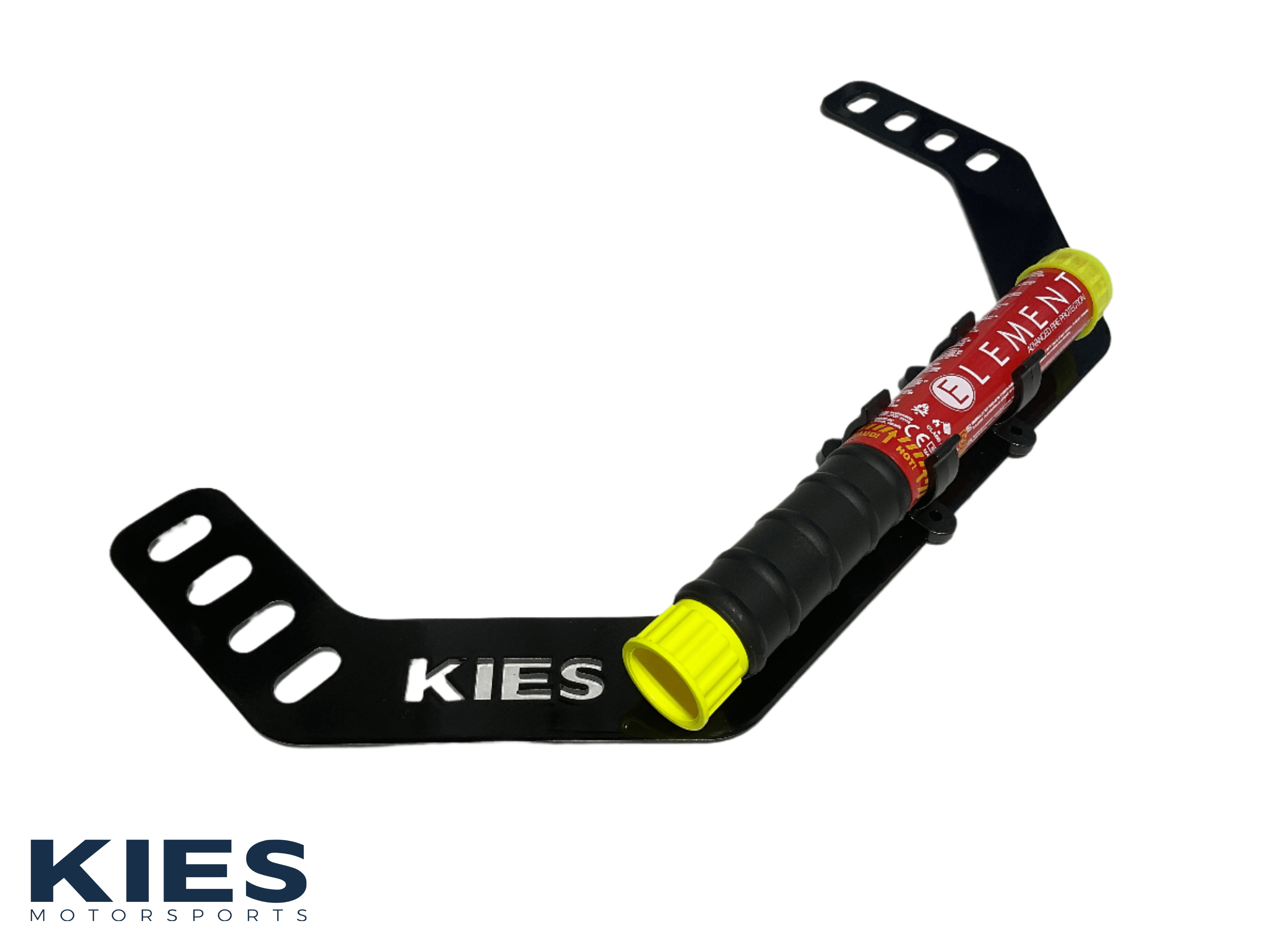 Kies-Motorsports Kies Motorsports Kies Motorsports BMW/MINI Fire Extinguisher Seat Mounts Gloss Black 6061 Aluminum / Please add an Element E50 Extinguisher