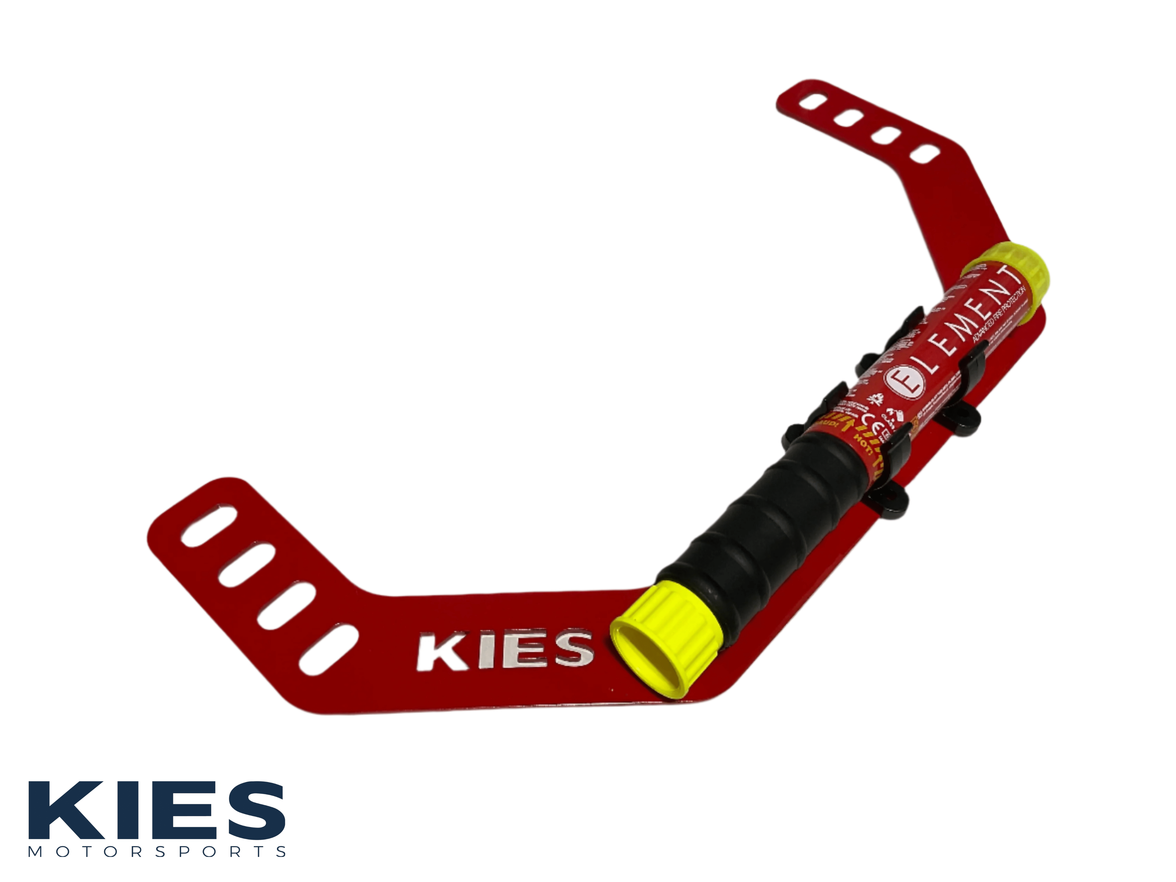 Kies-Motorsports Kies Motorsports Kies Motorsports BMW/MINI Fire Extinguisher Seat Mounts Gloss Red 6061 Aluminum / Please add an Element E50 Extinguisher