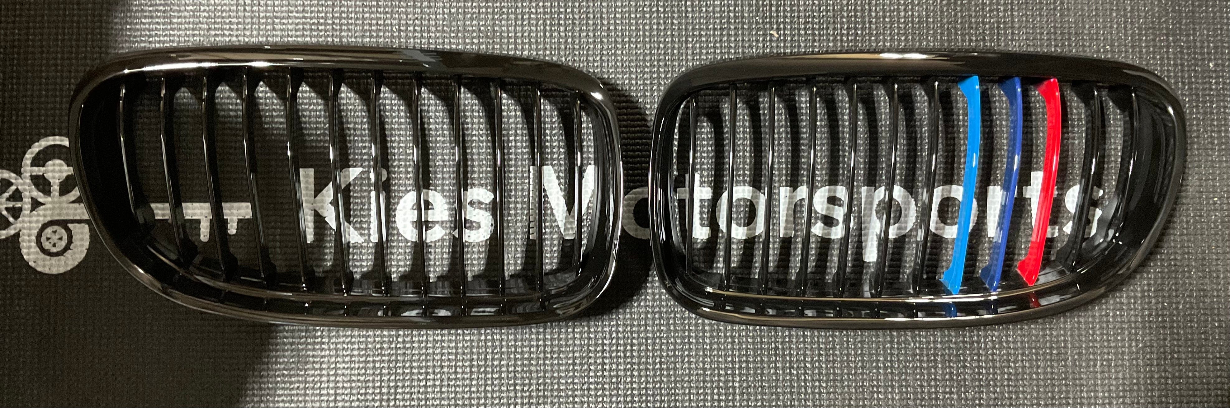 Kies-Motorsports Kies Motorsports OPEN BOX - BMW E90/E91 (LCI) 2007-2012 Gloss Black W/ M Colors Kidney Grills
