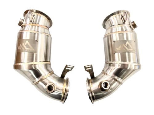 Kies-Motorsports Mastery of Art and Design MAD BMW F90 M5 F92 M8 Primary Catted Downpipes S63R (No Heat Shield)