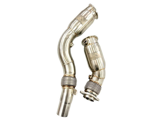 Kies-Motorsports Mastery of Art and Design MAD BMW S55 Resonated Downpipes M2C M3 M4 W/ Flex Section