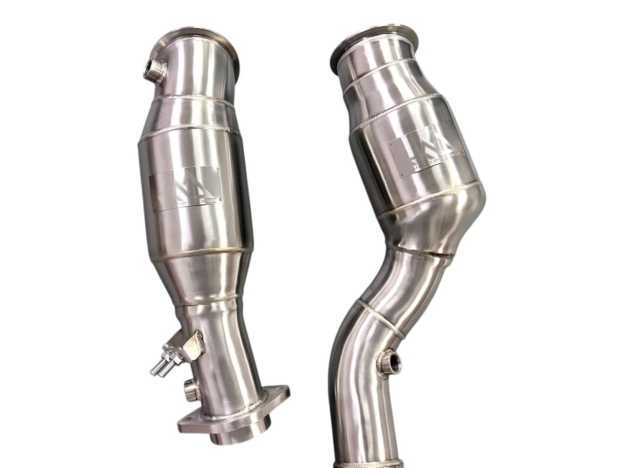 Kies-Motorsports Mastery of Art and Design MAD BMW S58 Catted Downpipes M2 M3 M4 G87 G80 G82 G83 W/ No CEL Guarantee & Flex Section