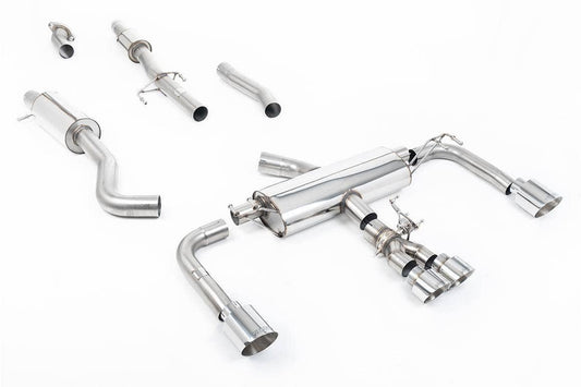 Kies-Motorsports Milltek Milltek 3' Resonated Primary Cat Back Systems Polished