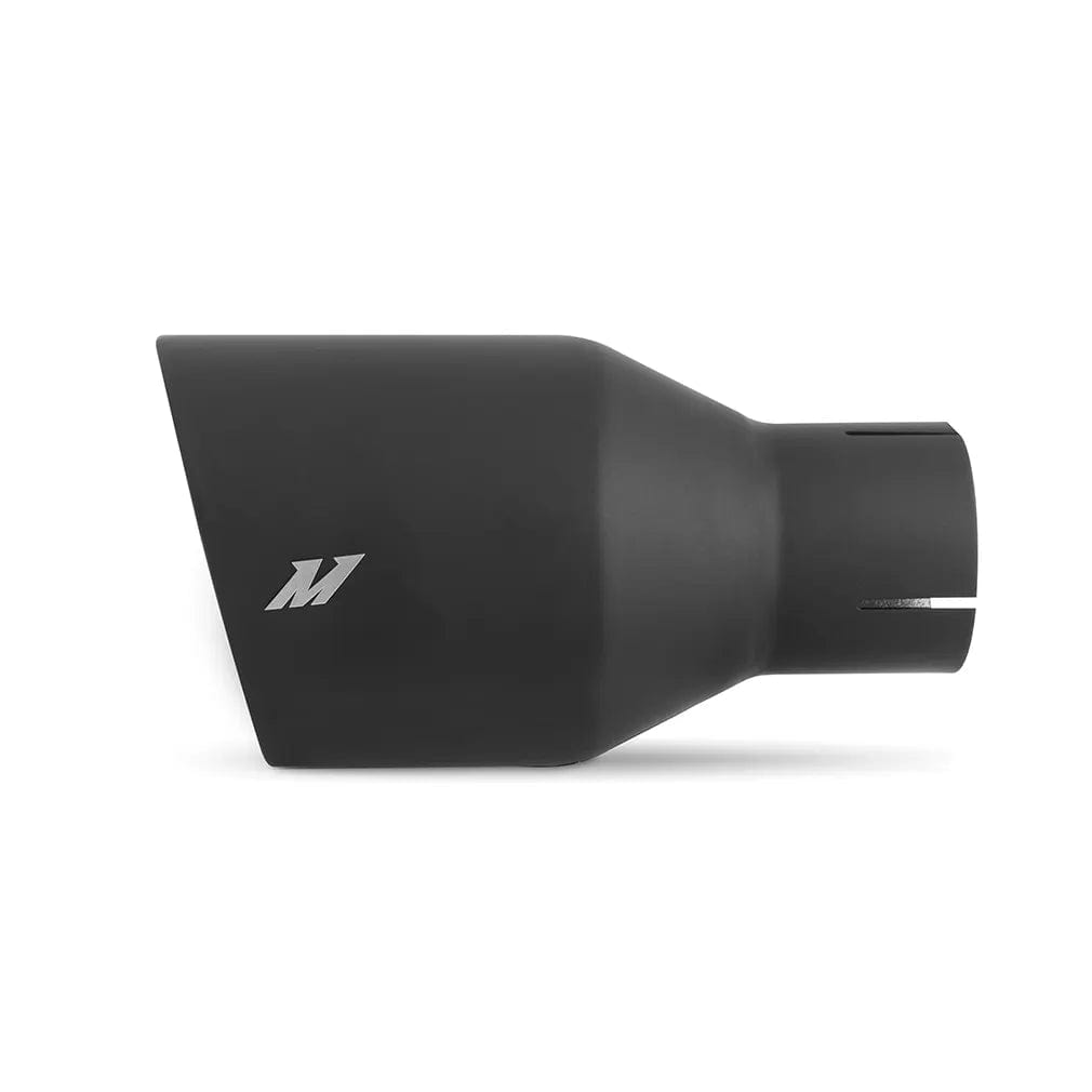 Kies-Motorsports Mishimoto Mishimoto Clamp-on Double Wall Exhaust Tip 2.5 Inlet Slash Cut - Black
