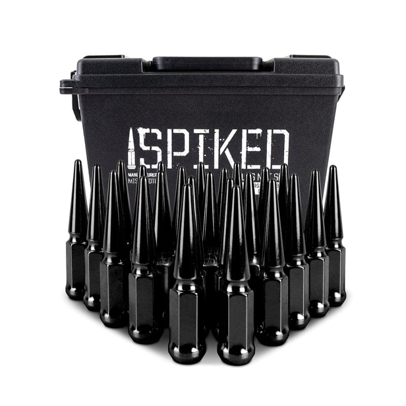 Kies-Motorsports Mishimoto Mishimoto Mishimoto Steel Spiked Lug Nuts M12 x 1.5 24pc Set Black