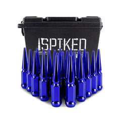 Kies-Motorsports Mishimoto Mishimoto Mishimoto Steel Spiked Lug Nuts M14 x 1.5 24pc Set Blue