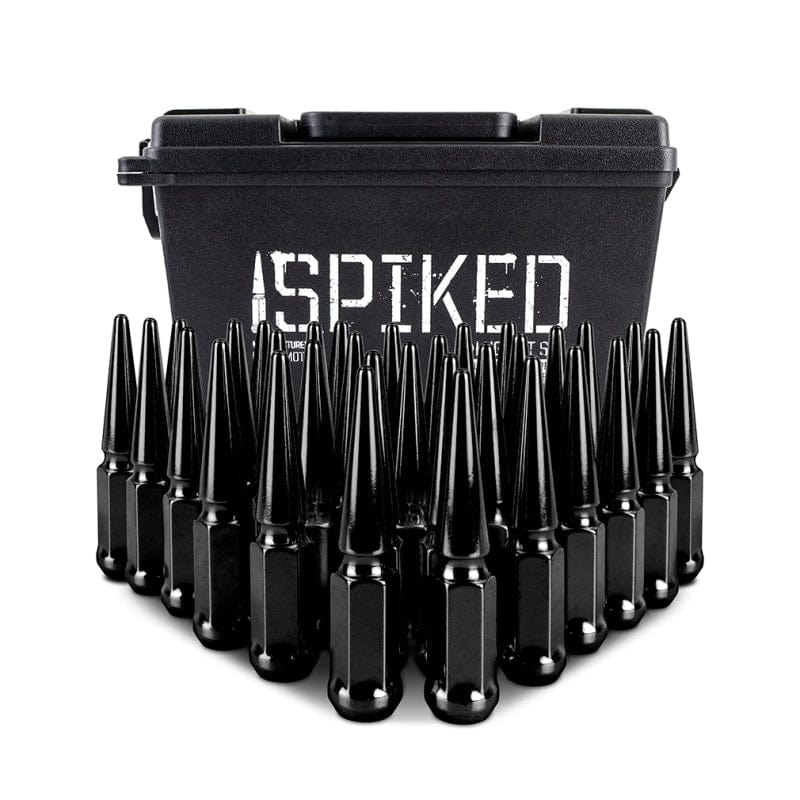 Kies-Motorsports Mishimoto Mishimoto Mishimoto Steel Spiked Lug Nuts M14 x 1.5 32pc Set Black