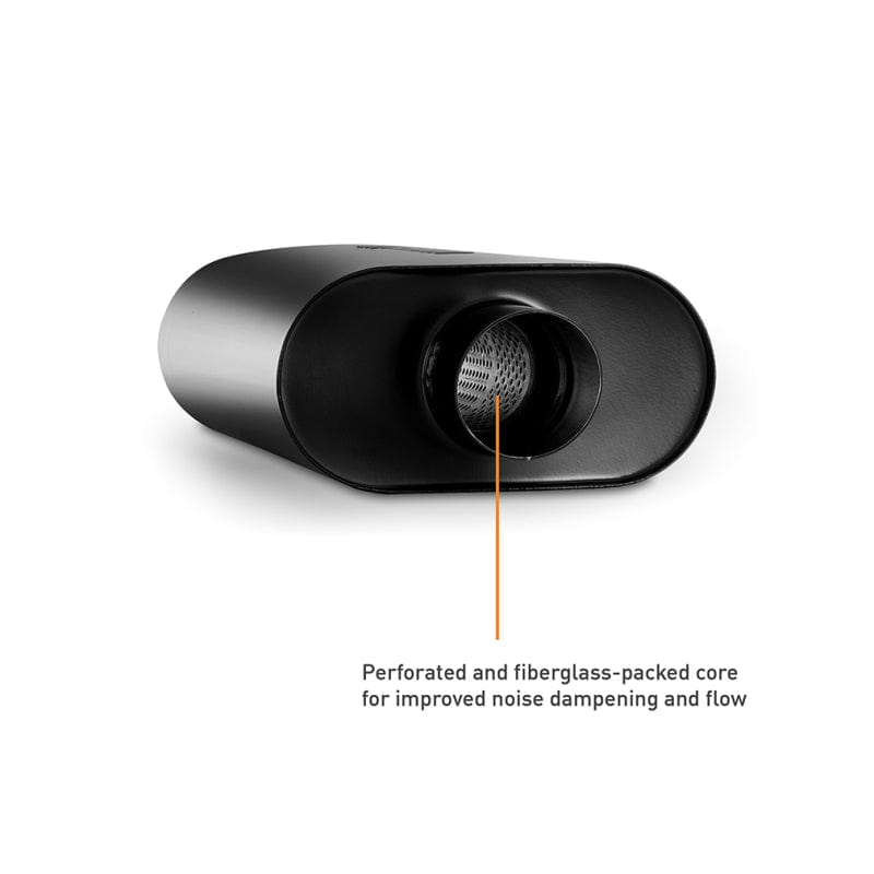 Kies-Motorsports Mishimoto Mishimoto Muffler with 2.5in Center Inlet/Outlet - Angled Tip - Black