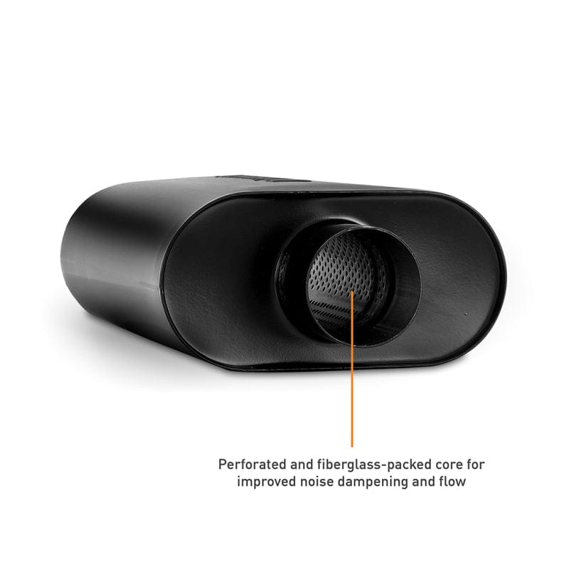 Kies-Motorsports Mishimoto Mishimoto Muffler with 3in Center Inlet/Outlet - Angled Tip - Black