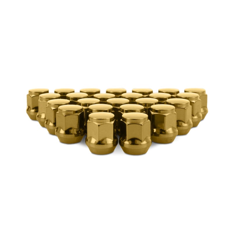 Kies-Motorsports Mishimoto Mishimoto Steel Acorn Lug Nuts M12 x 1.5 - 24pc Set - Gold