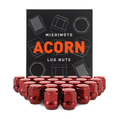 Kies-Motorsports Mishimoto Mishimoto Steel Acorn Lug Nuts M14 x 1.5 - 24pc Set - Red