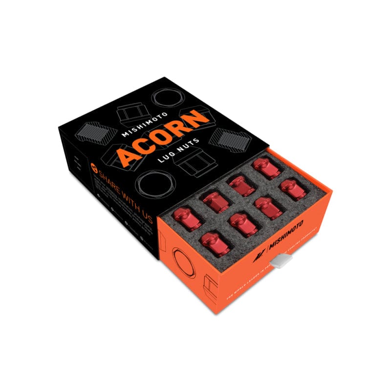 Kies-Motorsports Mishimoto Mishimoto Steel Acorn Lug Nuts M14 x 1.5 - 32pc Set - Red