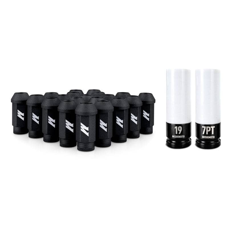 Kies-Motorsports Mishimoto Mishimoto Steel Locking Lug Nuts M14x1.5 20pc Set Black