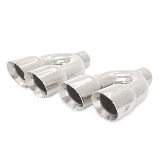 Kies-Motorsports Mishimoto Mishimoto Universal Steel Muffler Tip 2.5in Inlet Dual Y Polished