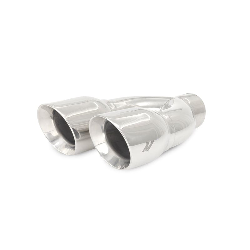 Kies-Motorsports Mishimoto Mishimoto Universal Steel Muffler Tip 2.5in Inlet Dual Y Polished