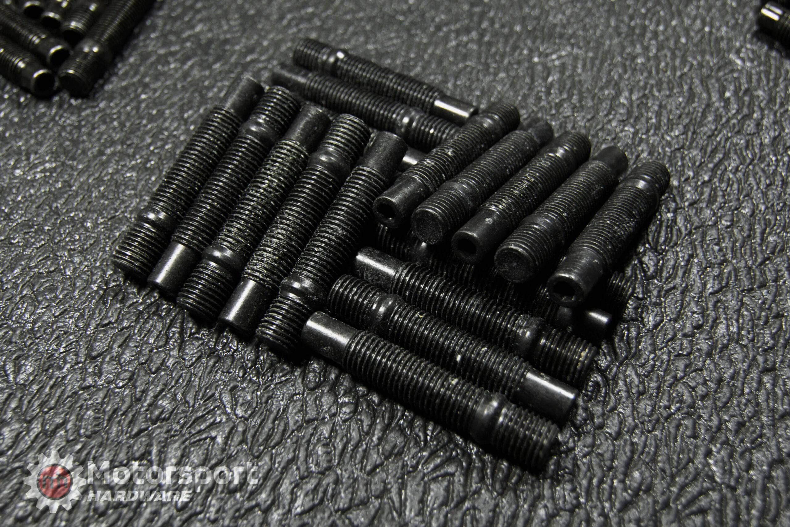 Kies-Motorsports Motorsport Hardware 68mm Black Race Stud Kit 12 x 1.5 with NeoChrome 17mm MH Titan Nuts