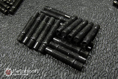 Kies-Motorsports Motorsport Hardware 68mm Black Race Stud Kit 12 x 1.5 with NeoChrome 17mm MH Titan Nuts