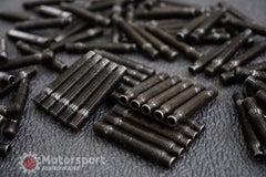 Kies-Motorsports Motorsport Hardware 78mm Black Bullet Nose Race Stud Kit 14 x 1.5 with 19mm Black Conical Seat Nuts