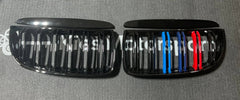 Kies-Motorsports Open Box Item OPEN BOX - BMW E90 2005-2007 Dual Slat Kidney Grill (M Colors)