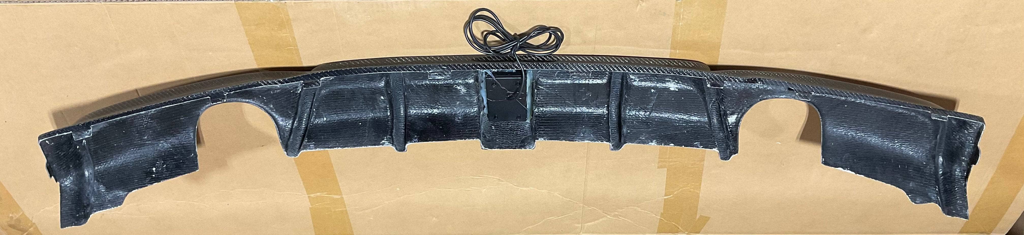 Kies-Motorsports Open Box Item OPEN BOX - BMW F30 335i Dry Carbon Fiber Rear Diffuser w/ Brake Light