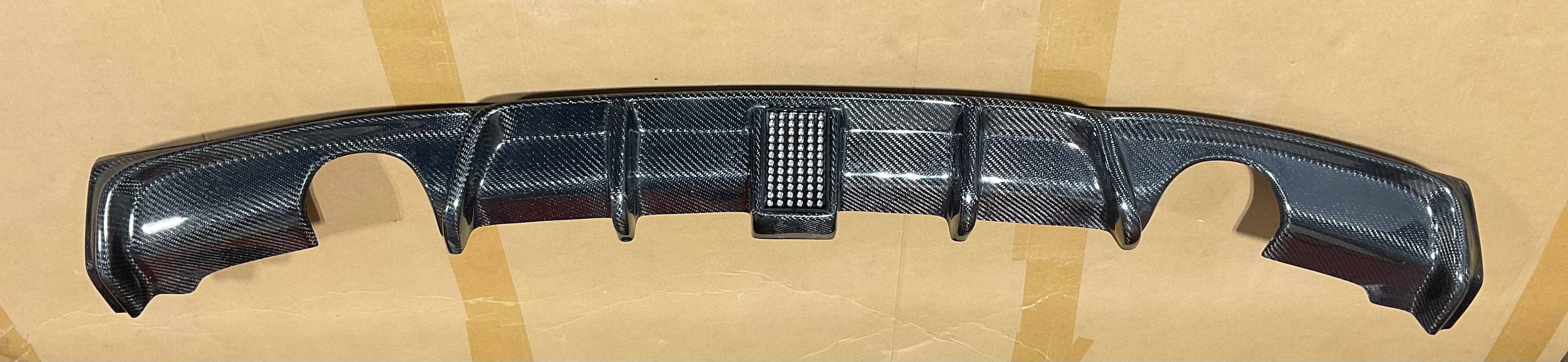 Kies-Motorsports Open Box Item OPEN BOX - BMW F30 335i Dry Carbon Fiber Rear Diffuser w/ Brake Light