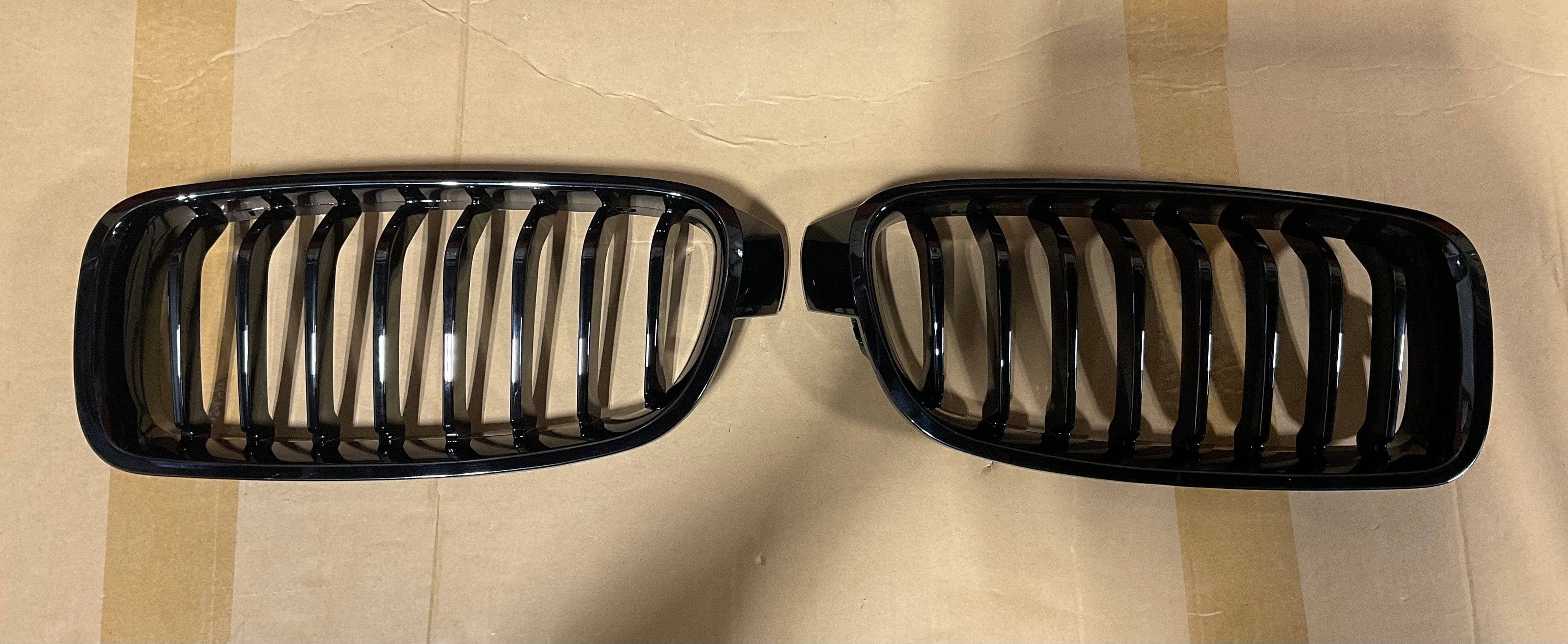 Kies-Motorsports Open Box Item OPEN BOX - BMW F30 Gloss Black Single Slat Kidney Grill Replacements