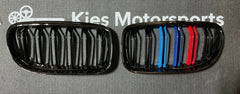 Kies-Motorsports Open Box Item OPEN BOX - BMW F32 4 Series Gloss Black w/ Tri-Color Kidney Grill Replacements