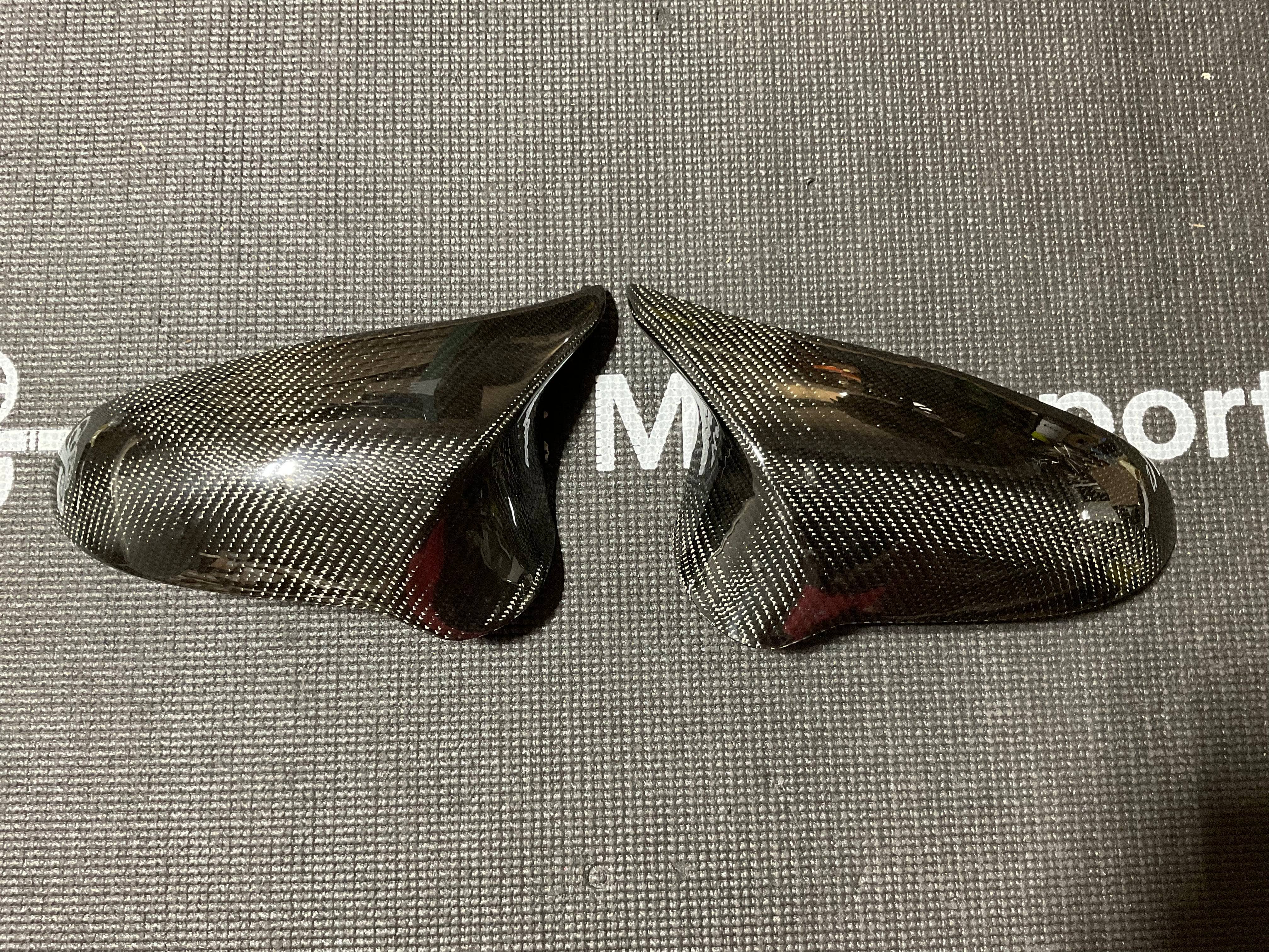 Kies-Motorsports Open Box Item OPEN BOX - BMW F80 Wet Carbon Fiber Mirror Cap Replacements (Driver side scratched)
