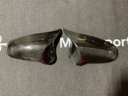 Kies-Motorsports Open Box Item OPEN BOX - BMW F80 Wet Carbon Fiber Mirror Cap Replacements (Driver side scratched)