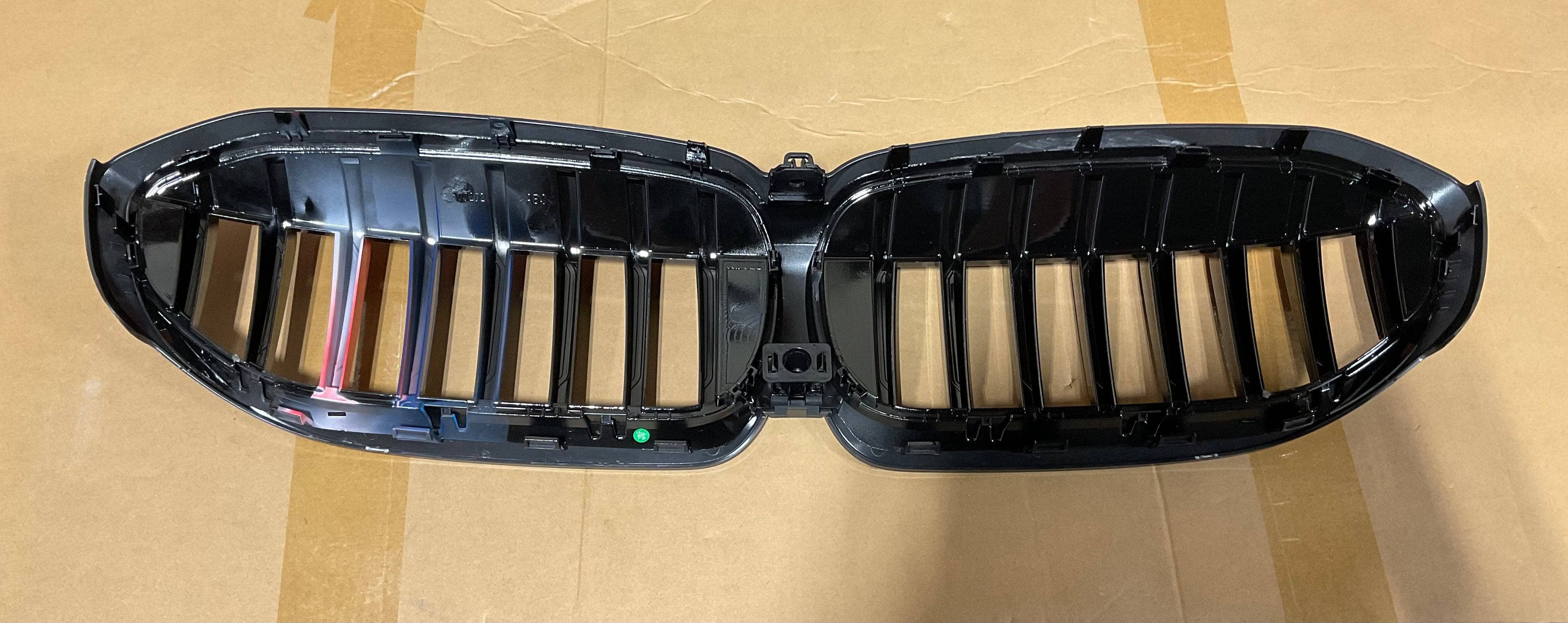 Kies-Motorsports Open Box Item OPEN BOX - BMW G20 Single Slat Kidney Grille - Gloss Black with Tri-Color (Blemishes)