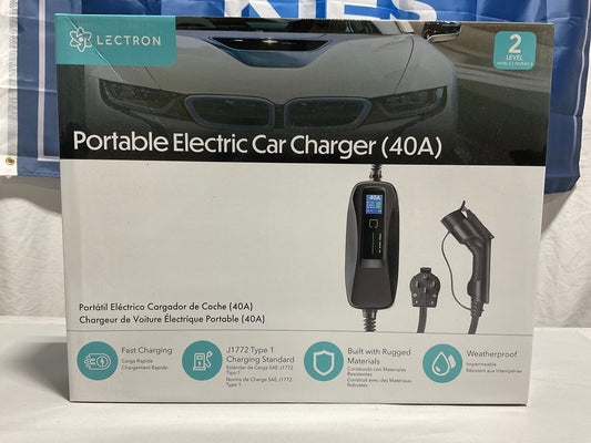 Kies-Motorsports Open Box Item OPEN BOX (EV) - Lectron Portable Level 2 J1772 EV Charger | 240V | 40 Amp | NEMA 14-50 | 16 ft Cord | (NEW)