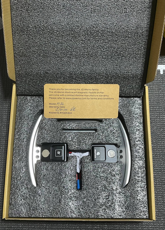 Kies-Motorsports Open Box Item OPEN BOX - JQ Werks Madtrace Magnetic Paddle Shifters for F Series (Silver Aluminum)