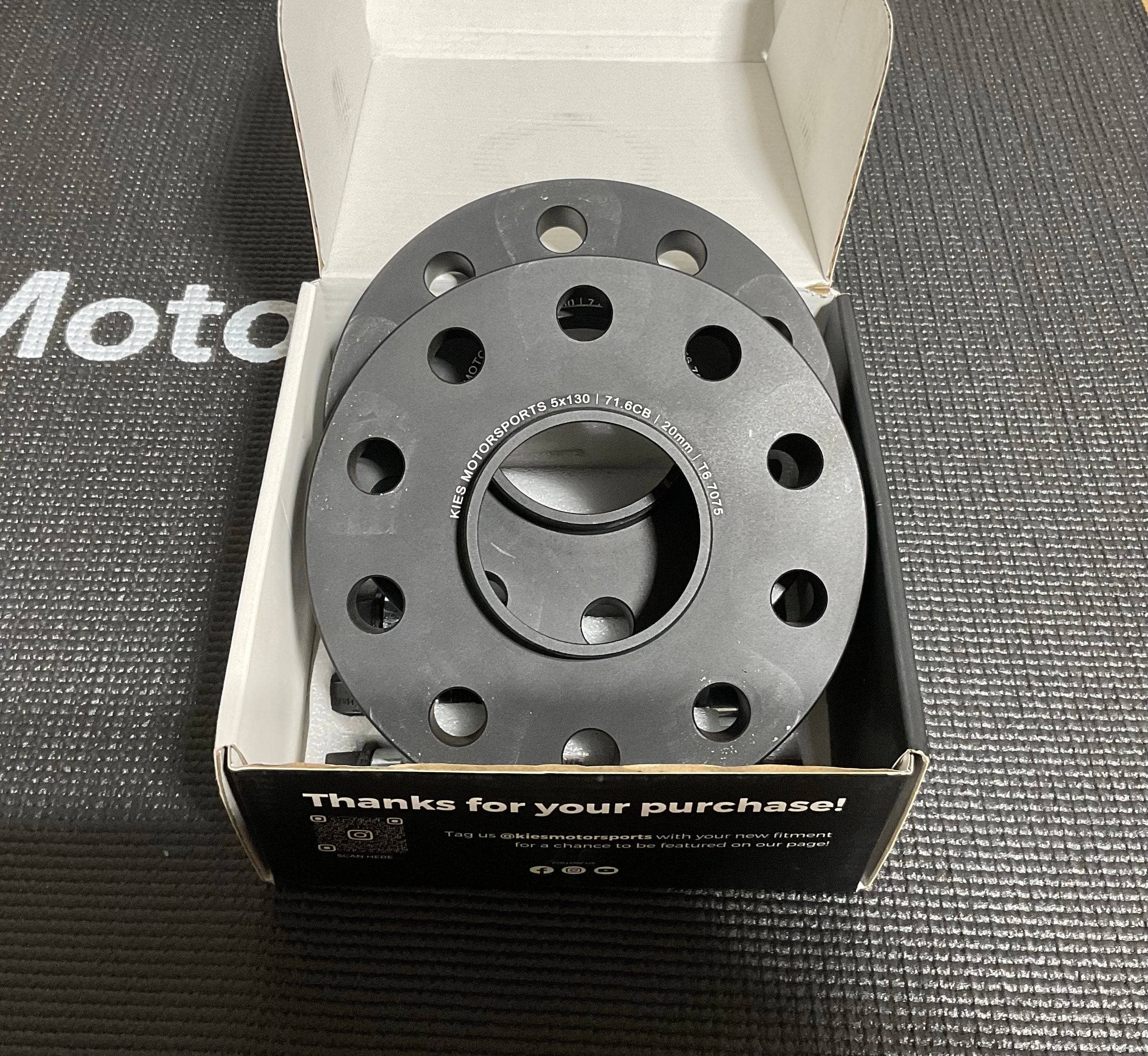 Kies-Motorsports Open Box Item OPEN BOX - Kies Porsche Spacers (FULL-20MM) 5x130 71.6mm CB (USED)