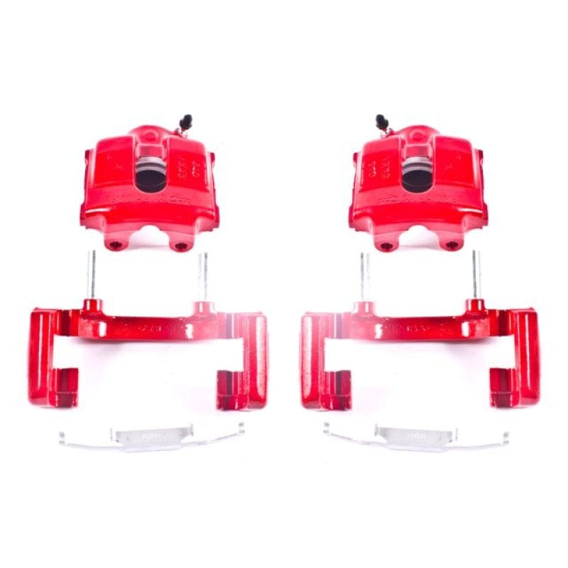 Kies-Motorsports PowerStop Power Stop 01-05 BMW 320i Front Red Calipers w/Brackets - Pair
