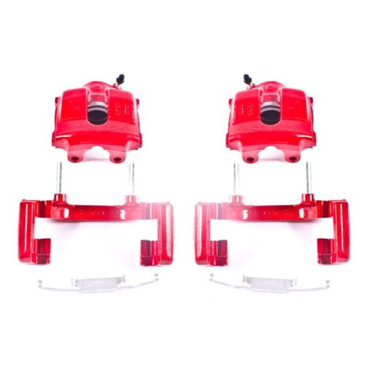 Kies-Motorsports PowerStop Power Stop 01-05 BMW 320i Front Red Calipers w/Brackets - Pair