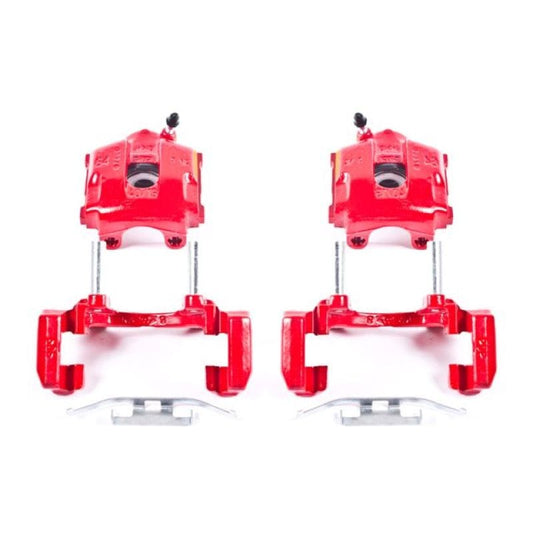 Kies-Motorsports PowerStop Power Stop 01-05 BMW 320i Rear Red Calipers w/Brackets - Pair