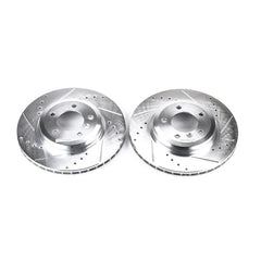 Kies-Motorsports PowerStop Power Stop 01-06 BMW 330Ci Front Evolution Drilled & Slotted Rotors - Pair