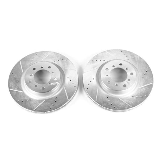 Kies-Motorsports PowerStop Power Stop 01-06 BMW M3 Front Evolution Drilled & Slotted Rotors - Pair