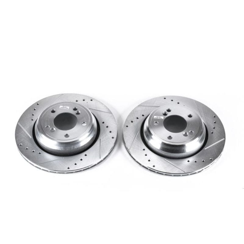 Kies-Motorsports PowerStop Power Stop 01-06 BMW M3 Rear Evolution Drilled & Slotted Rotors - Pair