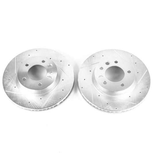 Kies-Motorsports PowerStop Power Stop 04-06 Porsche Cayenne Front Evolution Drilled & Slotted Rotors - Pair