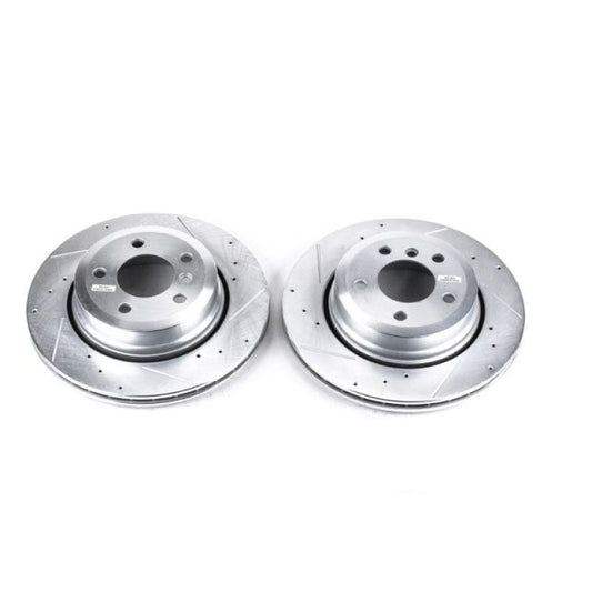 Kies-Motorsports PowerStop Power Stop 04-10 BMW X3 Rear Evolution Drilled & Slotted Rotors - Pair