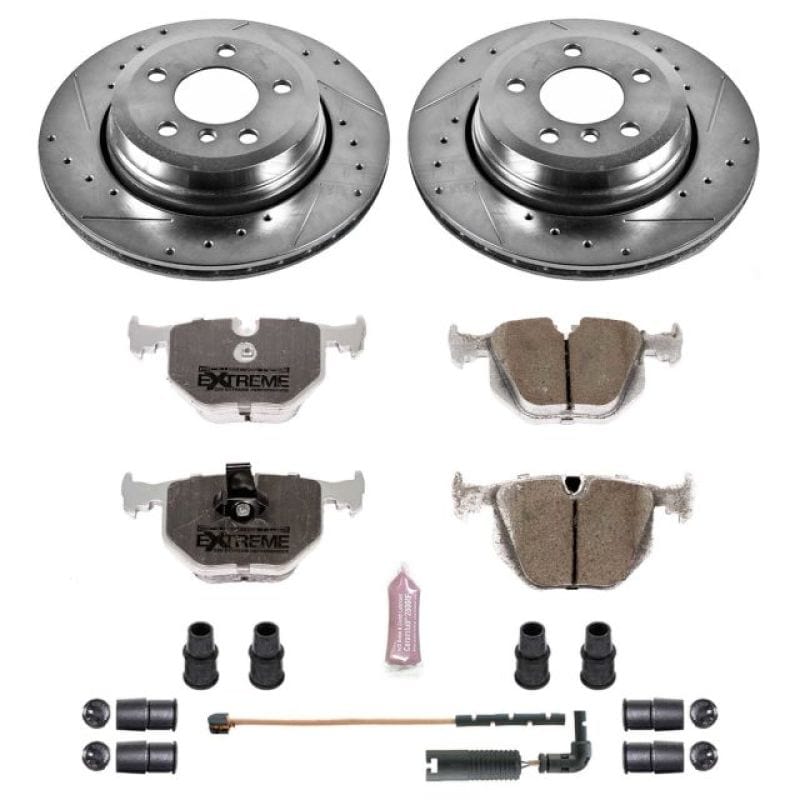 Kies-Motorsports PowerStop Power Stop 04-10 BMW X3 Rear Z26 Street Warrior Brake Kit