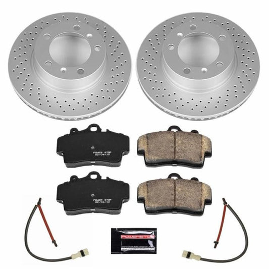 Kies-Motorsports PowerStop Power Stop 05-08 Porsche Boxster Front Z23 Evolution Sport Coated Brake Kit