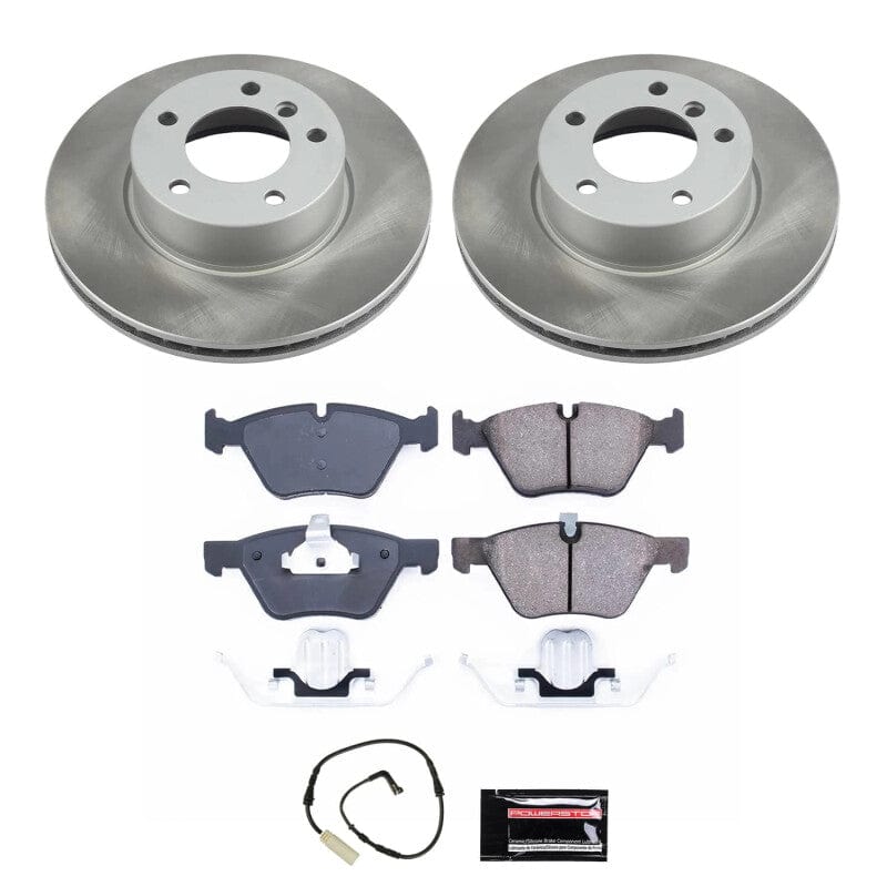 Kies-Motorsports PowerStop Power Stop 08-10 BMW 128i Front Semi-Coated Rotor Kit