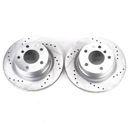 Kies-Motorsports PowerStop Power Stop 08-13 BMW 128i Rear Evolution Drilled & Slotted Rotors - Pair